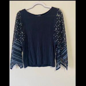 Navy Zara blouse